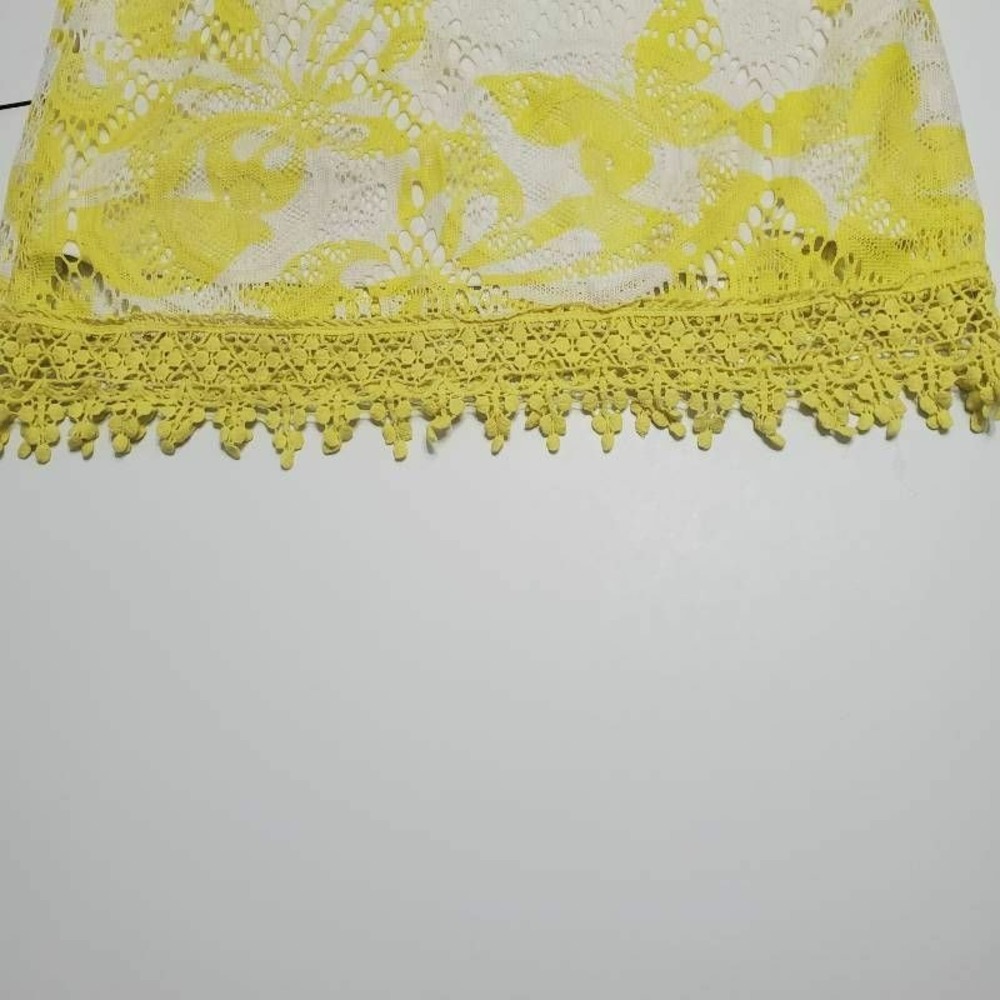 My Michelle Girls A-Line Yellow Butterfly Crochet Lace Keyhole Back Tie Fringe14 - Picture 6 of 12